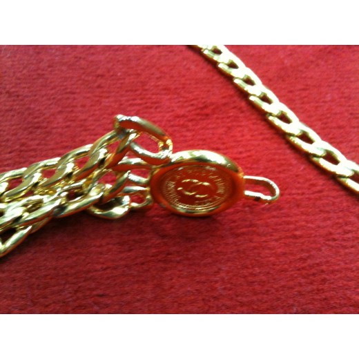 Ceinture Chanel Vintage en métal doré