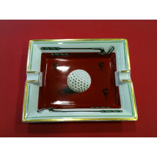 Cendrier Hermès Golf en porcelaine