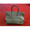 Sac Hermès Birkin 35 en cuir Taurillon Clémence étoupe