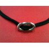 Collier Hermès Skipper en argent sur cordon noir