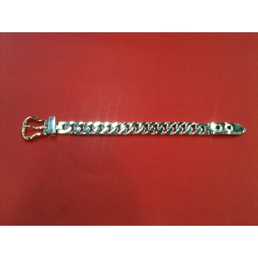 Bracelet Hermès Boucle Sellier en or et argent