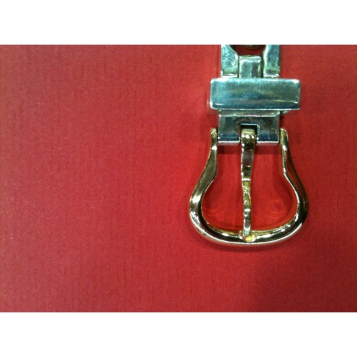 Bracelet Hermès Boucle Sellier en or et argent