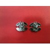 Boucles d'oreilles Chanel CC en métal serties de strass