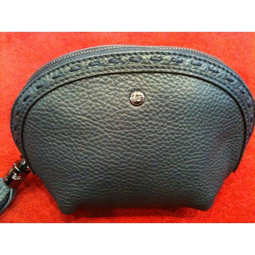 Trousse Lancel Premier Flirt en cuir de vachette bleu