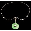 Collier ancien en or, jade, onyx et diamants