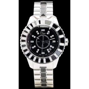 Montre Dior Christal Saphir noir Diamants