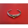 Bracelet Baccarat demi jonc en argent et cristal