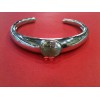 Bracelet Baccarat demi jonc en argent et cristal