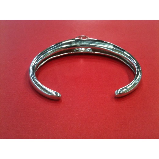 Bracelet Baccarat demi jonc en argent et cristal