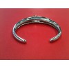 Bracelet Baccarat demi jonc en argent et cristal