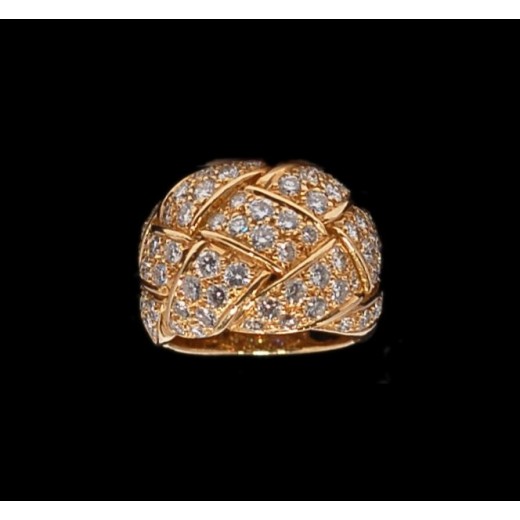 Bague V.C.A en Or 18k et Diamants