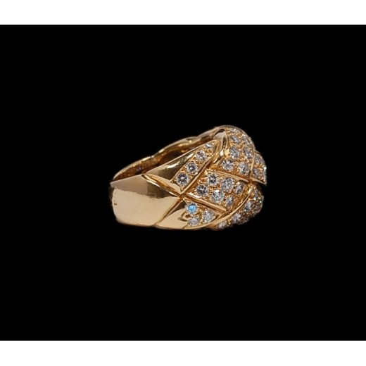Bague V.C.A en Or 18k et Diamants