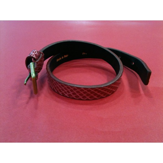 Bracelet Céline en cuir rose double tour