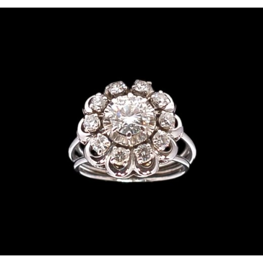 Bague Marguerite Or et Diamants