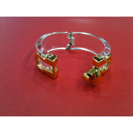 Bracelet Ferragamo en résine et plaqué or