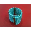 Bracelet moderne en pierres d'ornement turquoise et argent