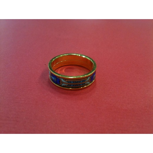 Bague Freywille en émail et plaqué or