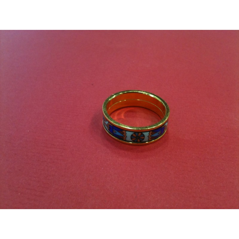 Bague Frey Wille en email et plaque or