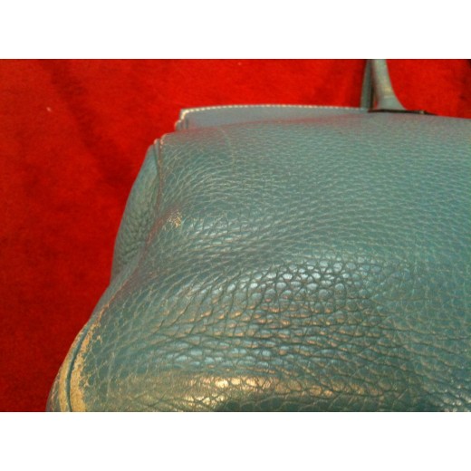 Sac Hermès Birkin 35 en cuir Taurillon Clémence bleu