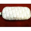 Pochette Dior en toile Logo et cuir beige