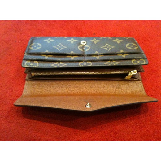 Portefeuille Louis Vuitton Sarah en toile monogram