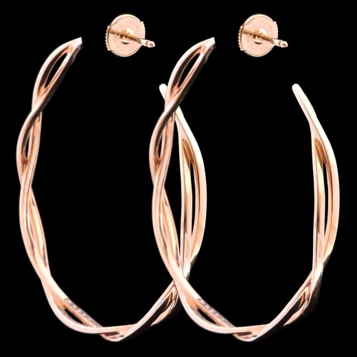 Boucles d'Oreilles Eternamé Entrelacs Diamants