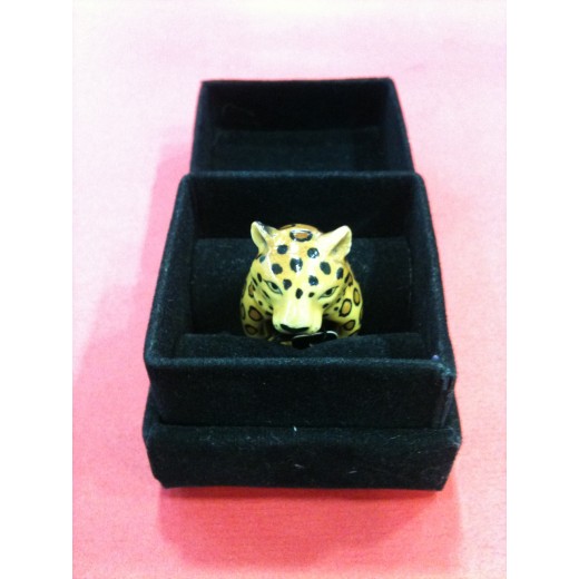 Bague Nach Léopard en porcelaine