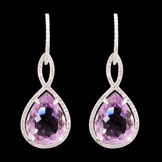 Boucles d'oreilles Eternamé Éternelle Améthystes