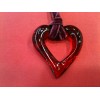 Pendentif Baccarat Coeur sur cordon de velours