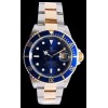 Montre Rolex Submariner Date Bleue en or et acier