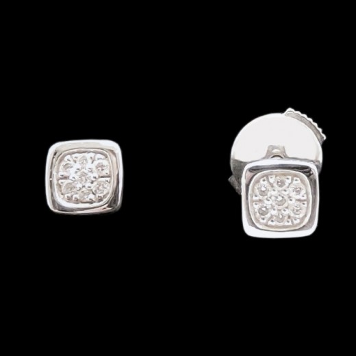 Boucles d'oreilles Dinh Van Impression Domino Diamants