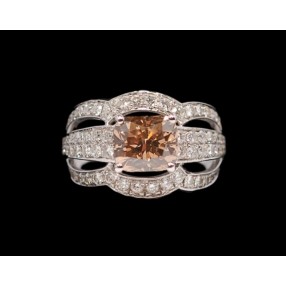 Bague Diamant Cognac