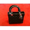 Sac Dior Lady Dior en cuir noir