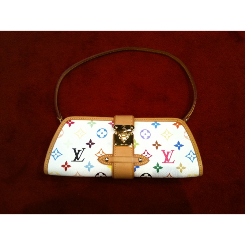 Louis Vuitton - Shirley Multicolore Canvas Clutch Noir