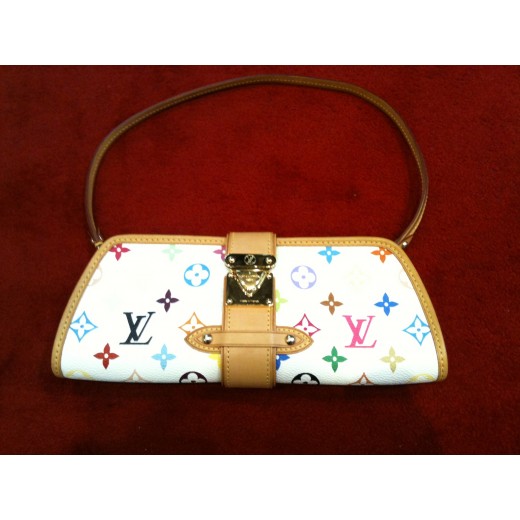Pochette Louis Vuitton Shirley Dutch en toile monogram multicolore