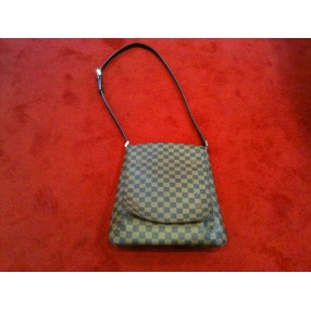 Sac Louis Vuitton  Musette en toile damier ébène