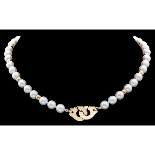 Collier Dinh Van Menottes R12 Perles d Akoya