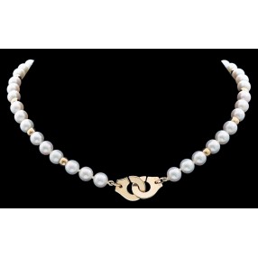 Collier Dinh Van Menottes R12 Perles d'Akoya