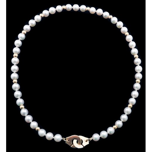 Collier Dinh Van Menottes R12 Perles d'Akoya