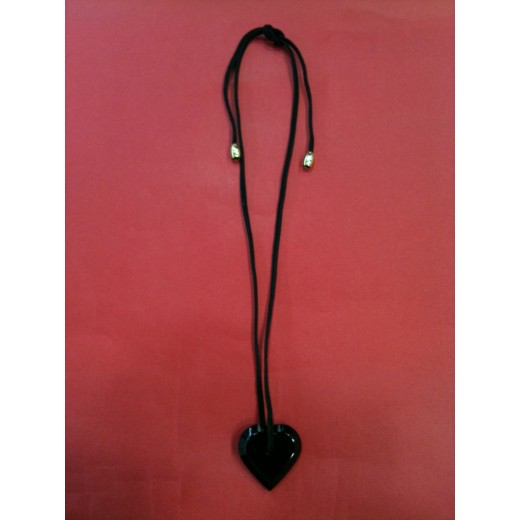 Pendentif Baccarat Coeur en cristal noir