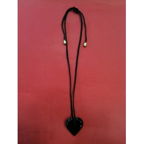 Pendentif Baccarat Coeur en cristal noir