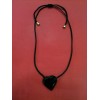 Pendentif Baccarat Coeur en cristal noir
