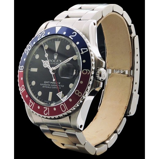 Montre Rolex GMT Master I 1675 lunette noire