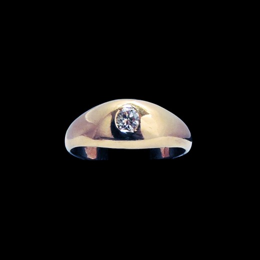 Bague jonc anglais diamant