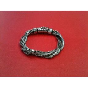 Bracelet Jalan Jalan 5 rangs torsadés en argent