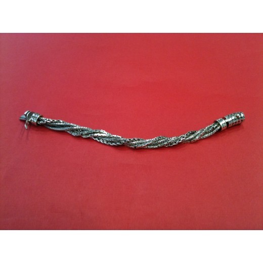 Bracelet Jalan Jalan 5 rangs torsadés en argent