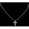 Collier croix diamants et rubis