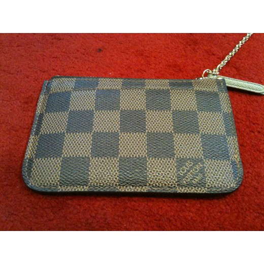 Pochette clés Louis Vuitton en toile damier ébène
