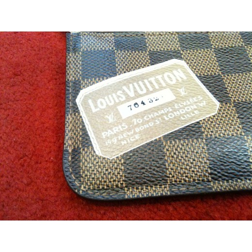 Pochette clés Louis Vuitton en toile damier ébène