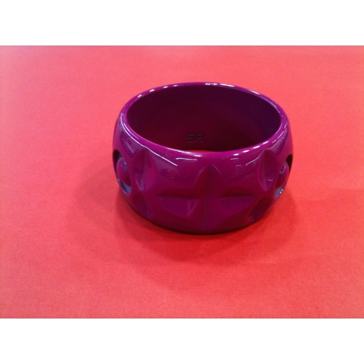 Bracelet Sonia Rykiel en résine fushia